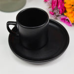 Kişiye Özel 500 ML Siyah Renk Dereceli Termos & Siyah Seramik Fincan & Eyüp Sabri Tuncer Mini Kolonya & Selamlıque Türk Kahvesi Hediye Seti