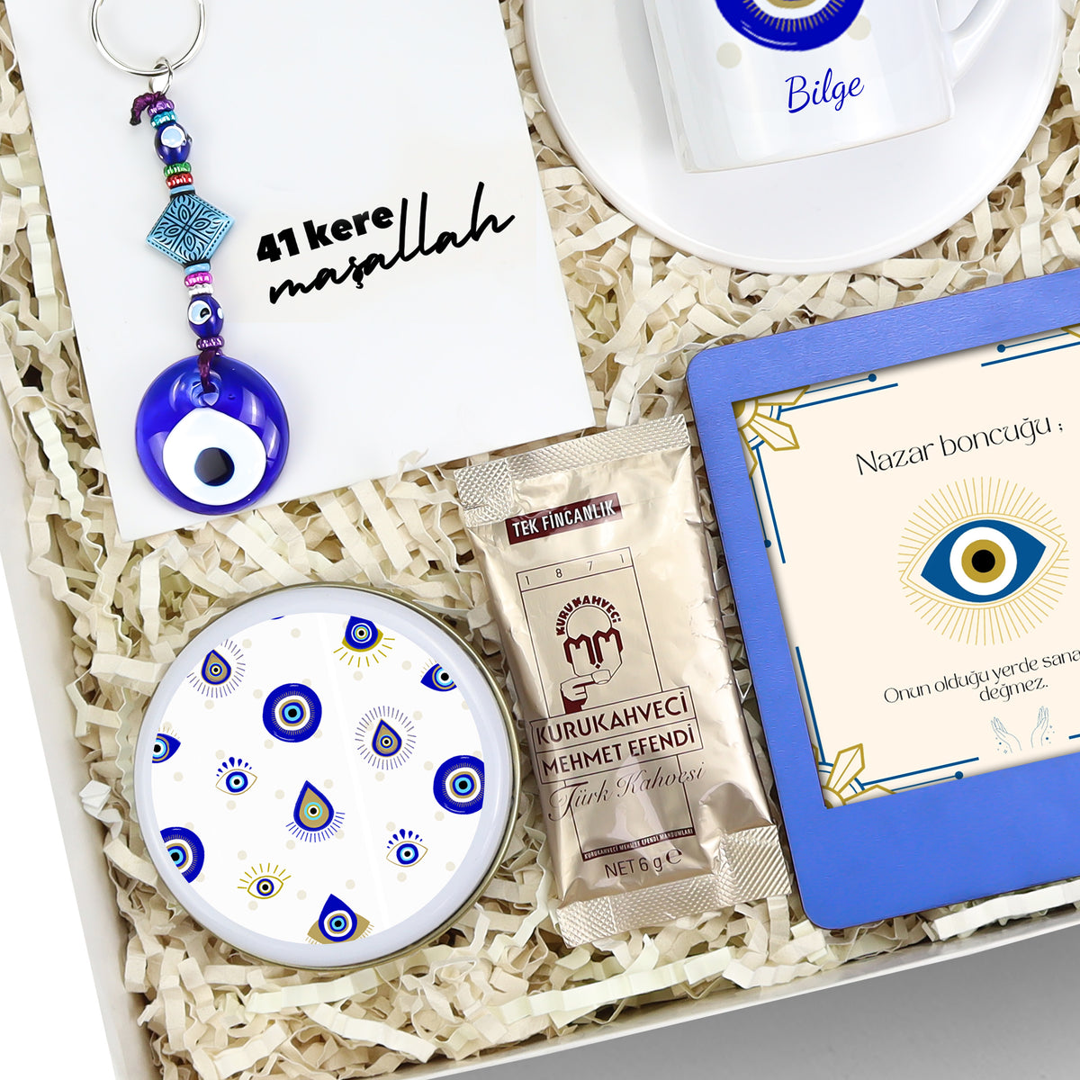 Nazar Boncuğu Tasarımlı Hediye Seti