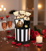 Sevgililer Gününe Özel Kutusunda Ayıcık & Çerçeve & Kolye Hediye Seti