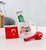 Kişiye Özel Kupa & Gofrik & Balon & İpli Türk Bayrağı 23 Nisan Hediye Seti