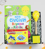 Boyama Kitabı & Play-Doh Parmak Boya & Marakas & Zeka Küpü Hediye Seti