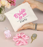 Bride Ham Bez Çanta & 30 ml Kolonya & Saten Toka & Peri Ayna Bride To Be Hediyelik Set