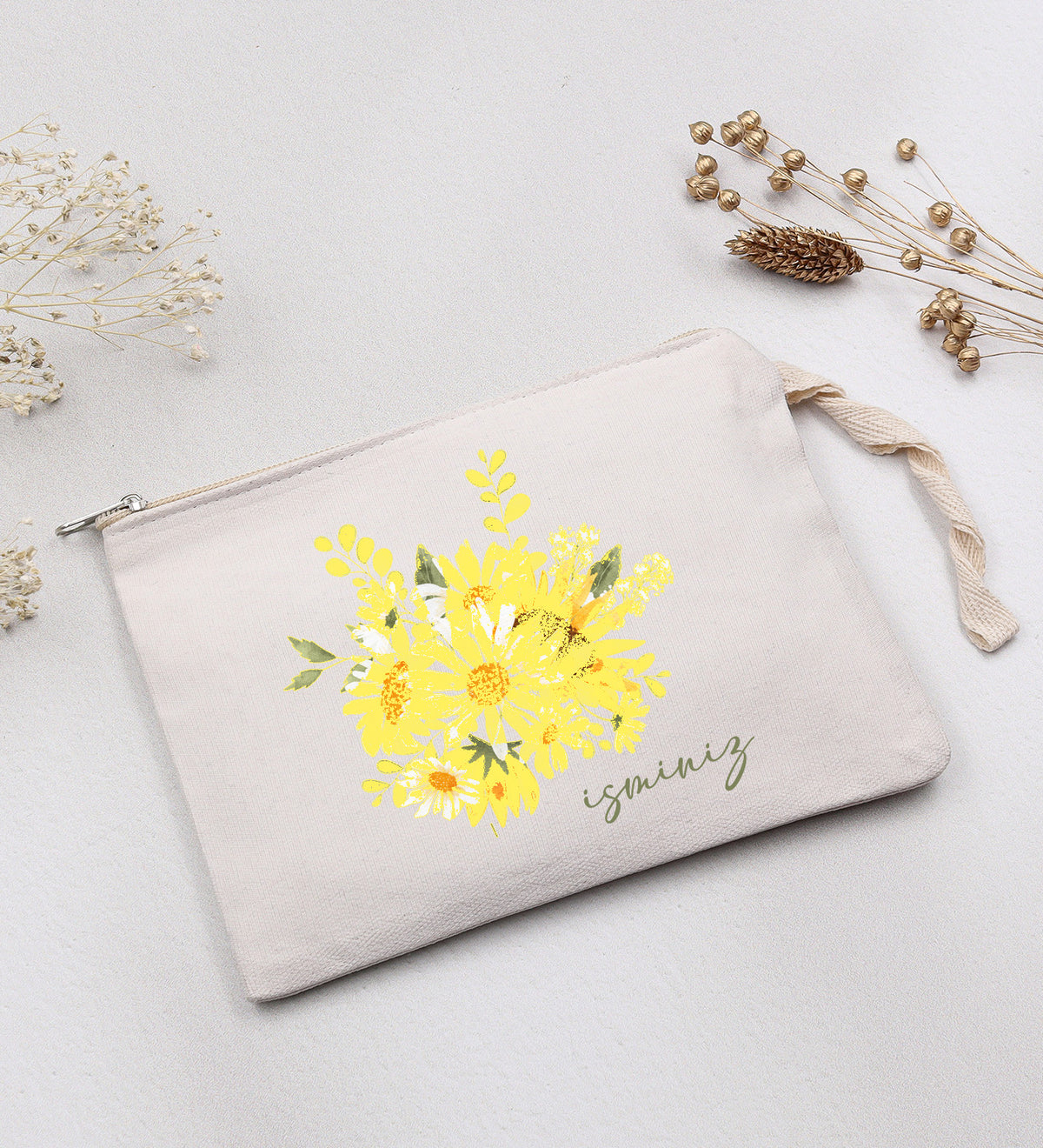 Kişiye Özel Bez Çanta & Anahtarlık & Mum & %100 El Yapımı Hediye Seti