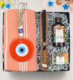 Peştemal & Yves Rocher Duş Jeli ve Sabun & Çubuk Tütsü & Duvar Süsü Yaz Hediye Seti