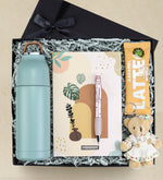 Yeşil Termos & Defter & Serve Deep Uçlu Kalem & Tek İçimlik Kahve & Ayıcık Anahtarlık Hediye Seti