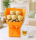 Kişiye Özel Kupa & Ayıcık Buketi Hediye Seti