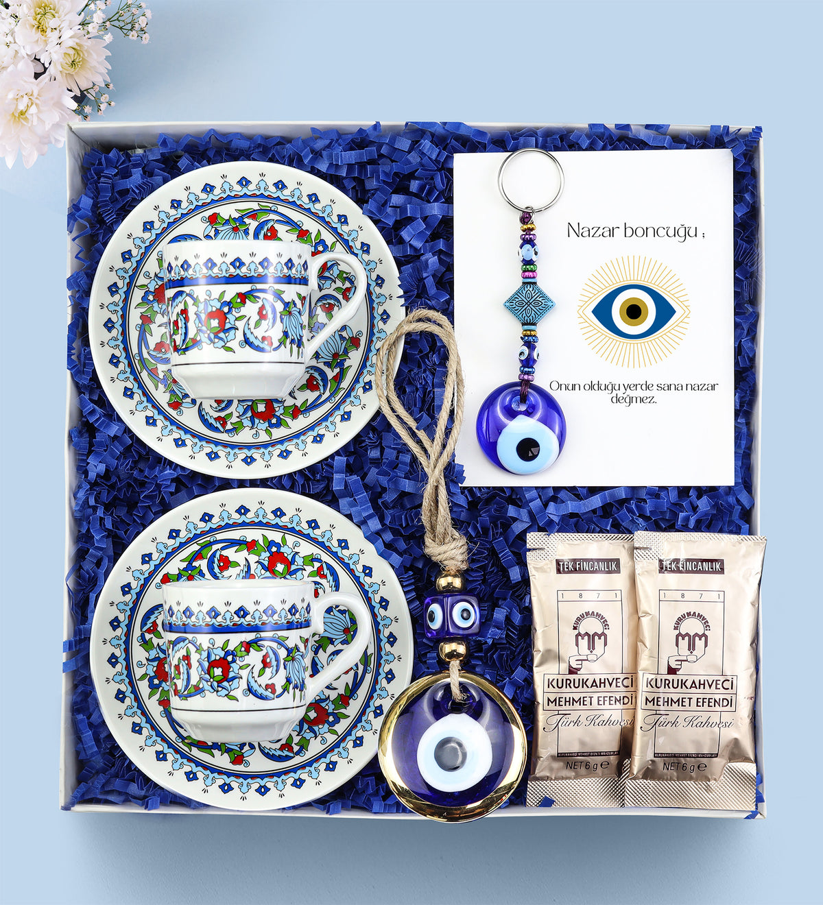 Nazar Boncuğu Tasarımlı Hediye Seti
