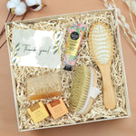 Doğal Atkılı Fırça & Kabak Lifli Sabun & El ve Vücut Kremi & Teashop 2'li Bitki Çayı & Ahşap Tarak Hediye Seti