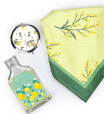 Mimoza Desenli Fular & Ayna & Kolonya Hediye Seti