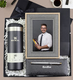 Scrikss Venüs 722W Roller Kalem & Stanley Termos & Esnek Kapak Gri Defter & Dokulu Çerçeve Hediye Seti