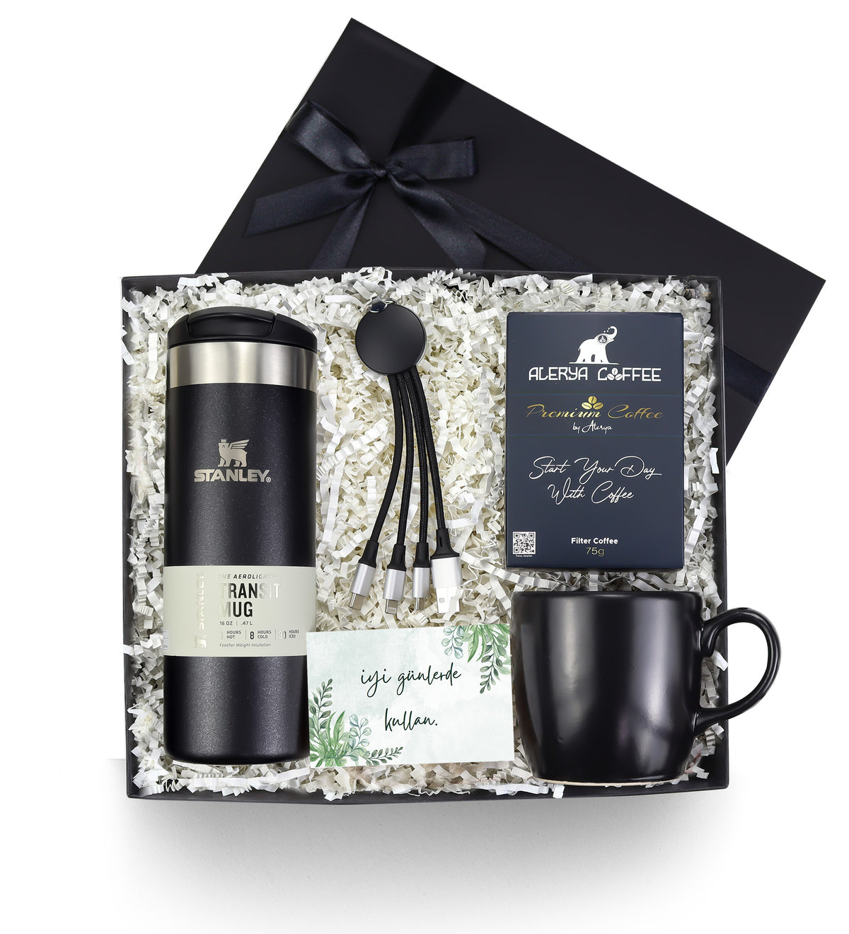 Stanley Termos &Filtre Kahve & Çoklu Şarj Kablosu & Kupa Hediye Seti