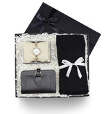 Taşlı Kadın Saati & Siyah Şal & Cüzdan Hediye Seti