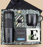 Kişiye Özel French Press Termos & Kolonya & Kupa & Selamlıque Türk Kahvesi Hediye Seti