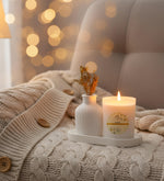 Dekoratif Standlı Alçı Vazo Biblo & Bardak Mum Seti