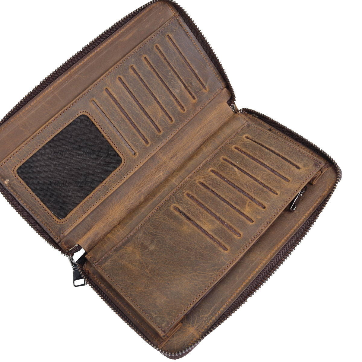 Hakiki Deri Fermuarlı El Çantası ve Cüzdanı BC426-11