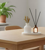 Dekoratif Standlı Alçı Vazo Biblo & Oda Kokusu Seti