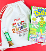 Kişiye Özel Bez Çanta & Ritoys Hızlı Dedektif Oyunu & Gofrik Çikolata 23 Nisan Hediye Seti