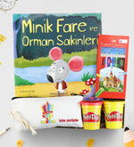 Hikaye Kitabı & Faber Castell Boya Kalemi & Kalemlik & 2'li Oyun Hamuru Hediye Seti