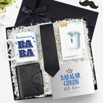 Kravat & Kulaklık & Deri Cüzdan & Bardak Babalar Günü Hediye Seti