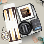 Tavla Baskılı Bez Çanta & Fincan & Çerçeve & Selamlıque Türk Kahvesi Babalar Günü Hediye Seti