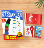 Neşeli Bardaklar Oyunu & Türk Bayrağı & Balon & Türk Bayrağı & Ozmo Hediye Seti