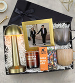 Gold Mantar Masa Lambası & Porselen Kupa & Mum & Gold Çerçeve & Filtre Kahve Premium Hediye Seti