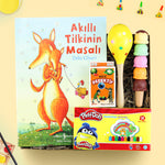 Akıllı Tilkinin Masalı & Marakas & Dondurma Fosforlu Kalem & Mini Dedektif Kart Oyunu & Pastel Boya Hediye Seti
