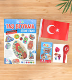 Taş Boyama & Balon & Türk Bayrağı & Ozmo Hediye Seti