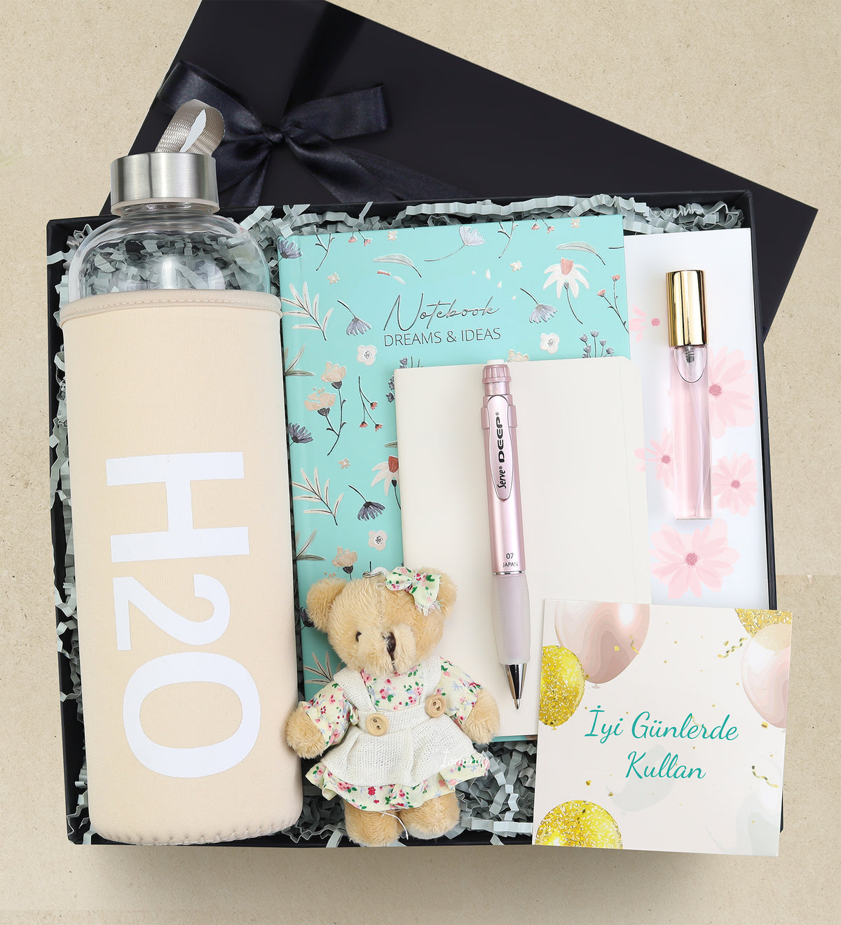 Matara & Serve Deep Uçlu Kalem & Defter & Anahtarlık & Not Defteri & Mini Kolonya Hediye Seti