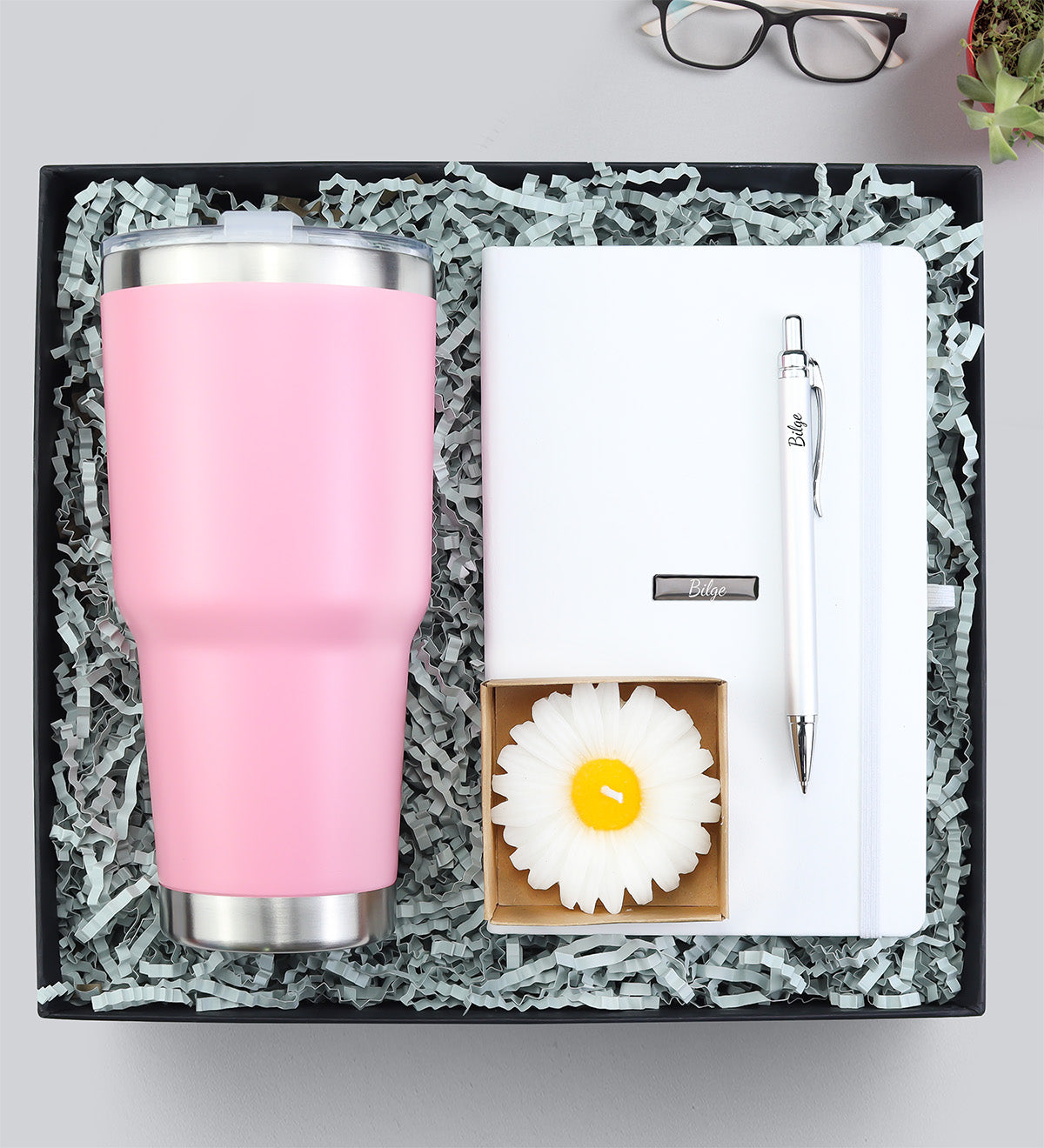 Termos & Kalem & Defter & Mum Hediye Seti