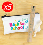 Tohumlu Kurşun Kalem & Baskılı Ham Bez Kalemlik Mini Hediye (5 Adet)