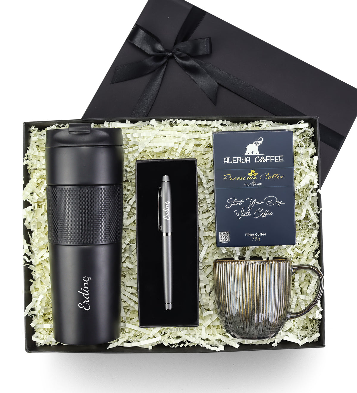 Kupa & French Press Termos & Kalem & Filtre Kahve Hediye Seti