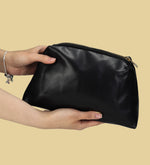 Fularlı Büyük Boy Siyah Kadın Çanta