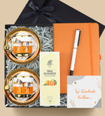 2 li Porselen Fincan & Defter & Kalem & Rebul Kolonya Premium Hediye Seti