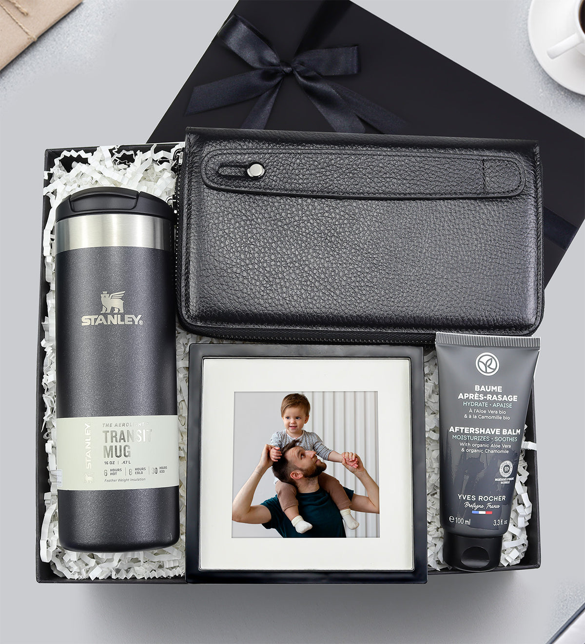 Deri Erkek Cüzdan & Stanley 0,47 ml & Yves Rocher Balsam & Paspartu Çerçeve