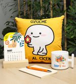 Motto Yastık & Takvim & Dikişli Not Defteri & Kalem & T Kupa Hediye Seti