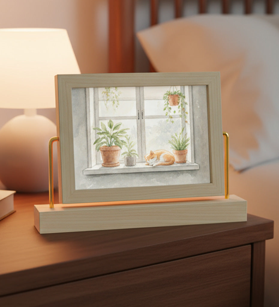 Aynalı Ahşap Çerçeve 25x18cm