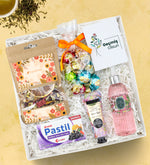 Trendmiya Bitki Çayı & Lavi Çikolata & Eyüp Sabri Tuncer 150ml Kolonya & El Ve Vucüt Kremi & Ülker Pastil Hediye Seti