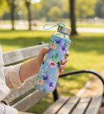 Çiçekli Cam Matara500ML