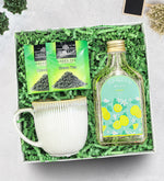 200 Ml Trendmiya Limon Kolonyası & 2'li Yeşil Çay & Porselen Kupa Hediye Seti