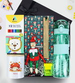 Matara & Defter & Tohumlu Kalem & Boya Kalemi & Kumbara & Kalemtıraş & Çek Bırak Kukla Hediye Seti