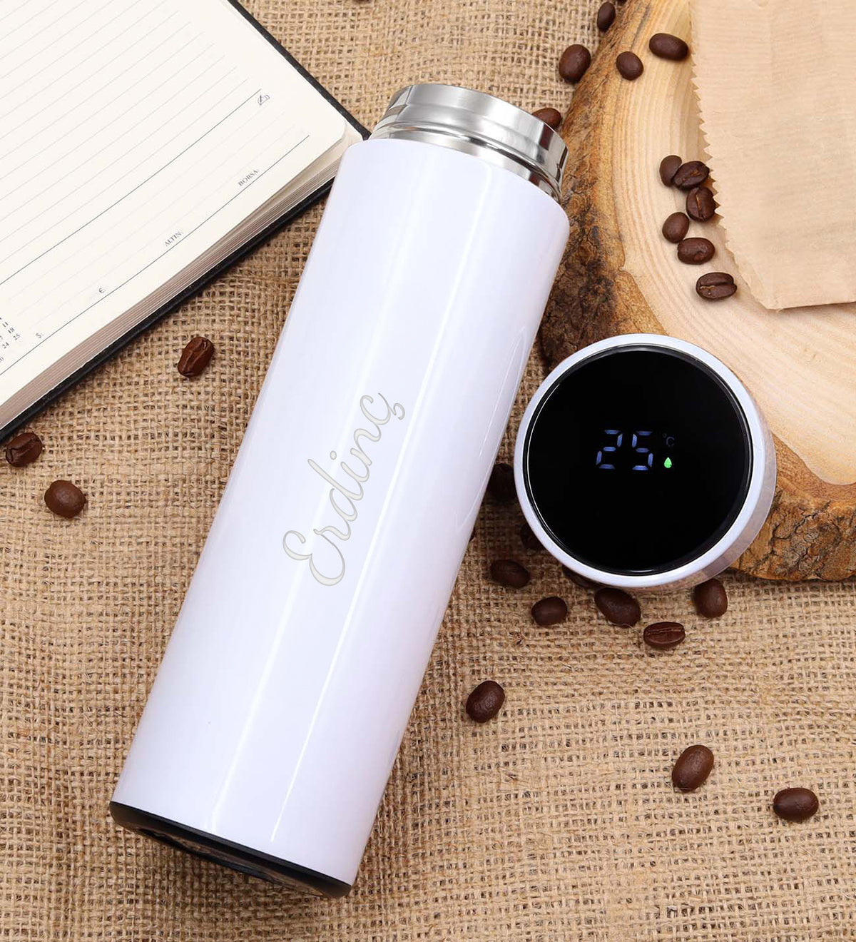 Dereceli Beyaz Termos