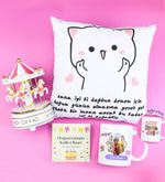 Yastık & Atlı Karınca Müzik Kutusu & Kupa Doğum Günü Hediye Seti