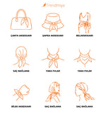 Kırmızı Motif Desenli Fular