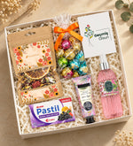 Trendmiya Bitki Çayı & Lavi Çikolata & Eyüp Sabri Tuncer 150ml Kolonya & El Ve Vucüt Kremi & Ülker Pastil Hediye Seti