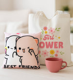 Kedi Yastık & Çanta & Fincan Hediye Seti