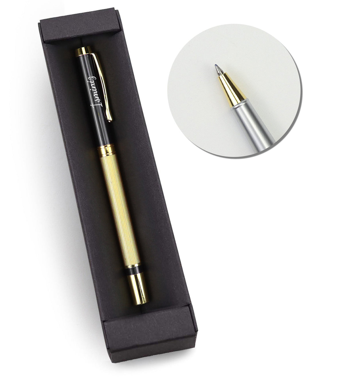 Gold Detaylı Siyah Tükenmez Kalem
