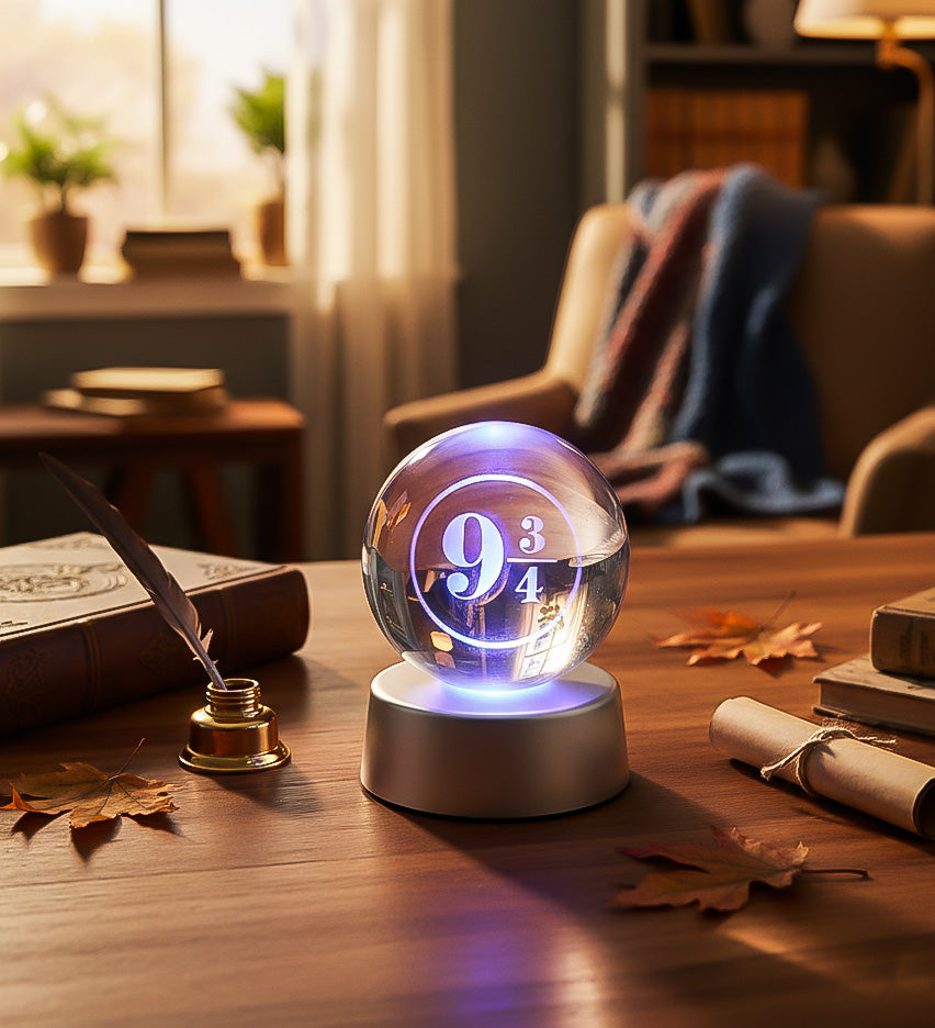 Dokuz Üç Çeyrek Işıklı Cam Küre