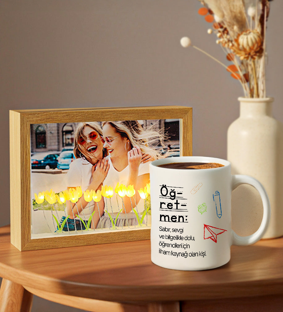 Işıklı Çerçeve & Öğretmen Kupa Hediye Seti
