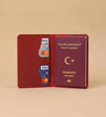 Suni Deri Pasaport Kılıfı Valiz Etiketi
